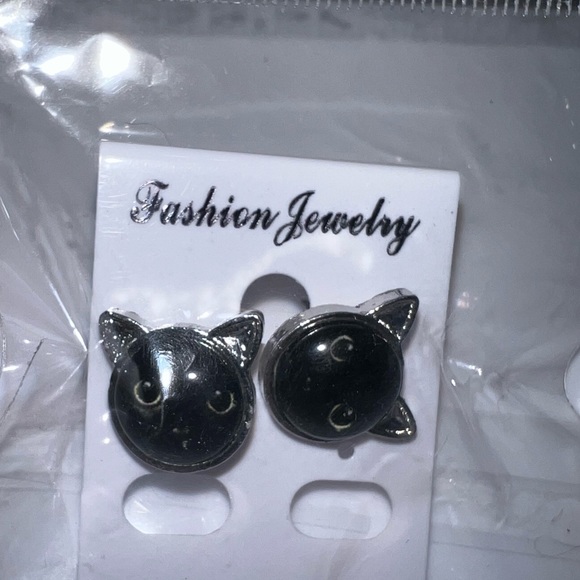 - $3 BLACK CAT STUD EARRINGS. STAINLESS STEEL. NEW. $3 if bundled - Picture 2 of 16